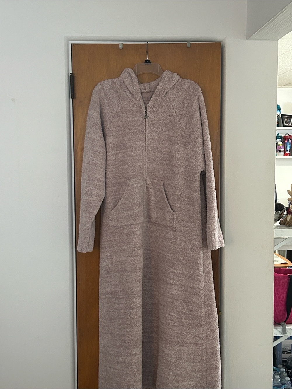 Barefoot Dreams HE Faded Rose/Pink Lounge Robe With Hood & Front Pockets (NWT)